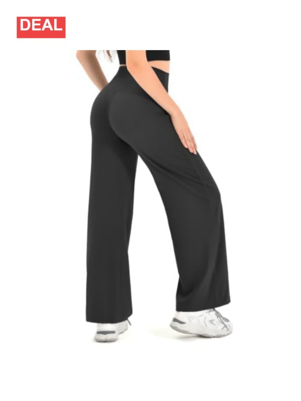 High Waisted Straight Leg Yoga Pants Seamless No Front Seam Leggings